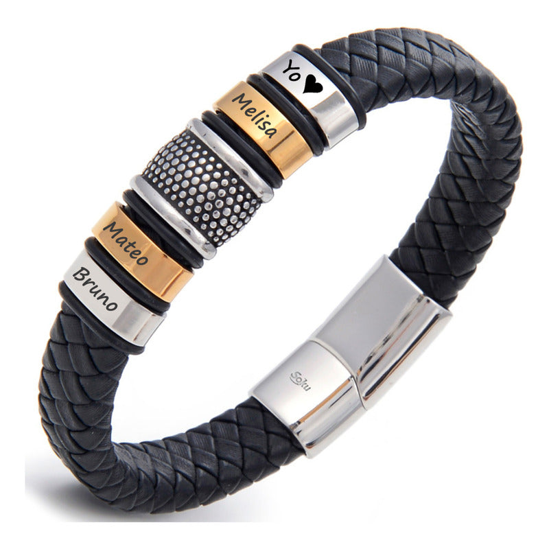 Soku Pulsera Personalizada Micro Piel Inoxidable Titanio