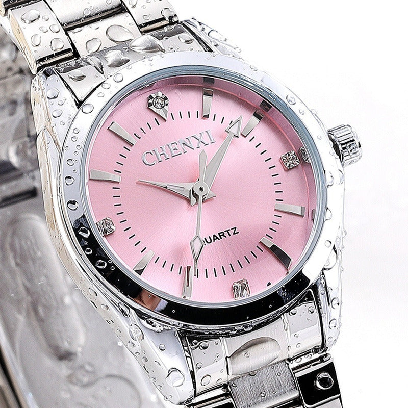 Nuevo Reloj Acero Platinum Contra Agua Inoxidable Cx