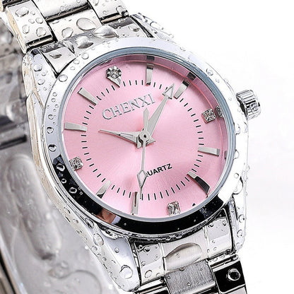 Nuevo Reloj Acero Platinum Contra Agua Inoxidable Cx