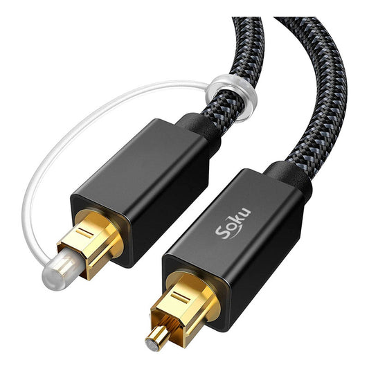 Soku Cable Audio Fibra Óptica Estéreo Digital 7.1 Hifi