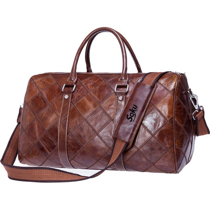 Exquisito Maletin Bolso Viaje Gym Piel Original Premium Soku