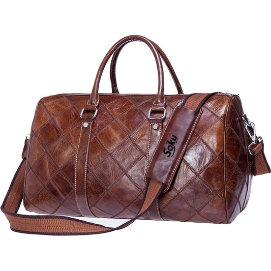Exquisito Maletin Bolso Viaje Gym Piel Original Premium Soku