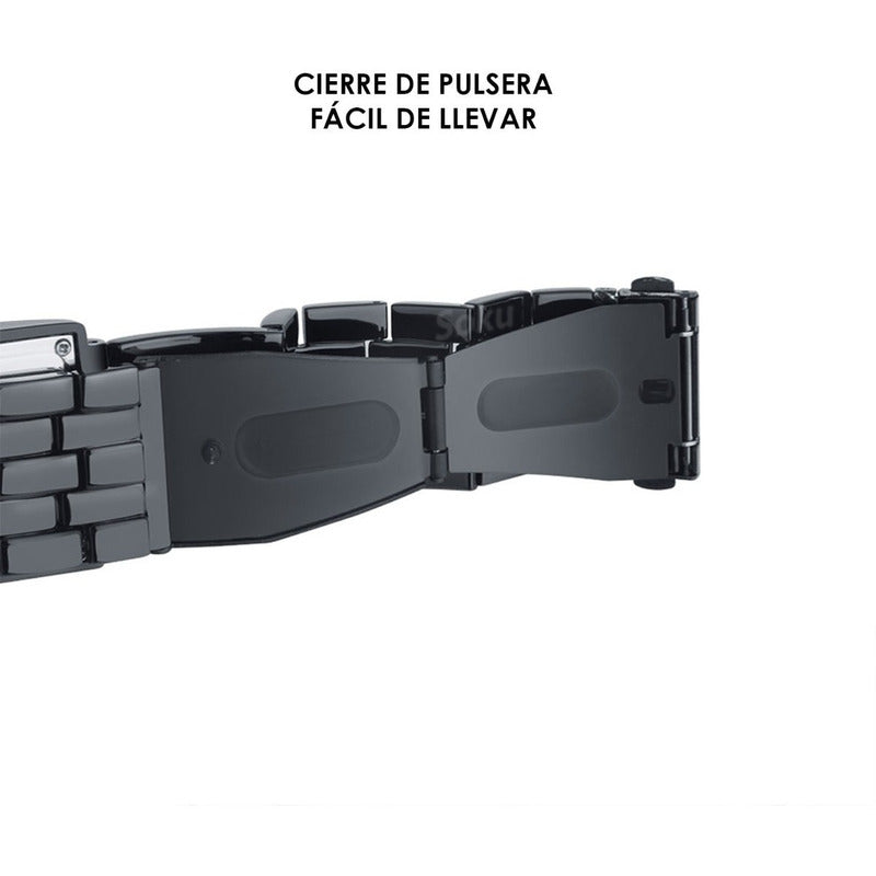 2 Relojes Pareja Duo Led Binario Acero Inoxidable Cotra Agua