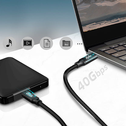 Soku Cable Usb 4.0 Tipo C Gamer 40gbps 8k Alta Gama 240w