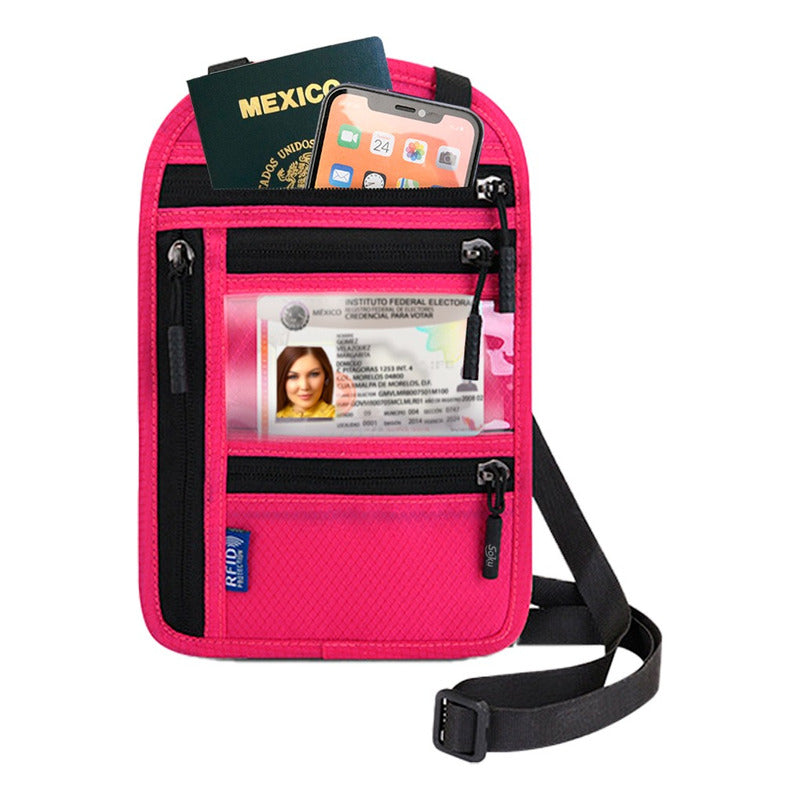 Soku Cartera Billetera Viaje Pasaporte Antirrobo Gafete