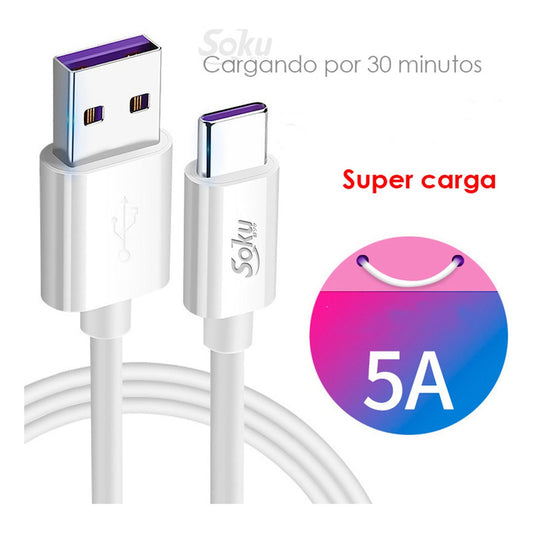 Cable Usb 3.0 Tipo C Carga 5a 1.5m