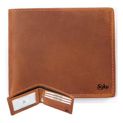 Cartera Billetera Antirrobo Microfibra Piel Premium Genuina