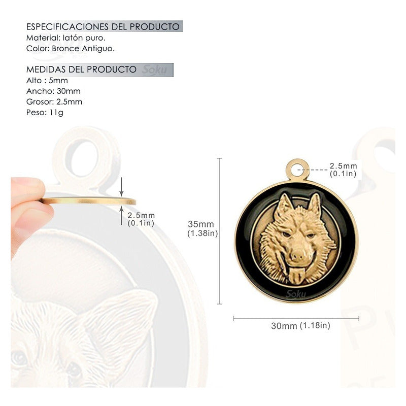 Placa Perro Gato Personalizada Identificación Razas Inoxida