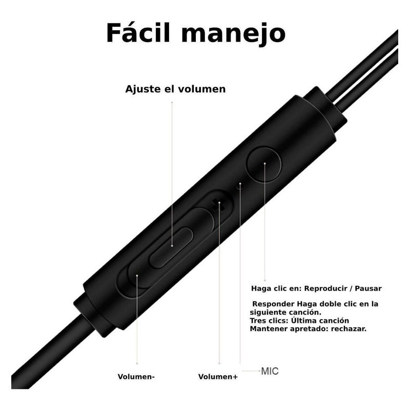 Auriculares Audífonos Manos Libre Extra Bass Hifi Tipo C