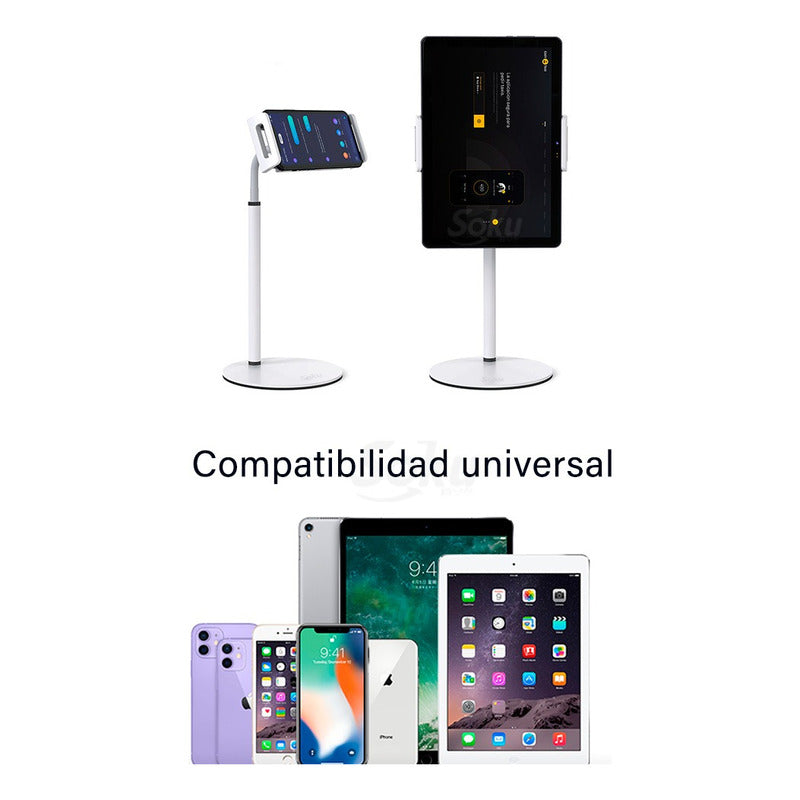 Soku Base Celular Mini Tableta Soporte Gira 360 4.7'' A 7''