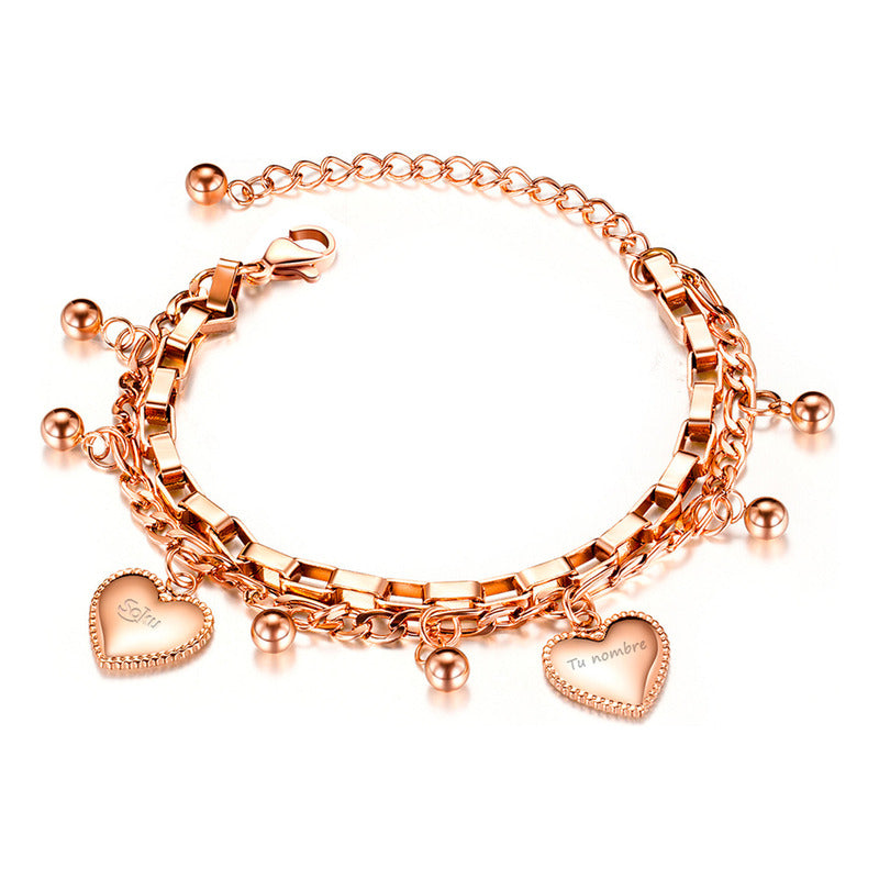 Soku Pulsera Personalizada Cadena Acero Inoxidable Dura Vida