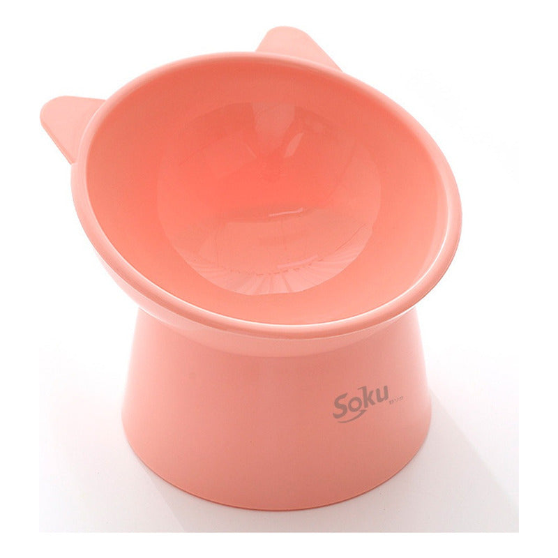 Soku Tazon Plato Para Gatos Perros Mascotas Kawaii Elevado