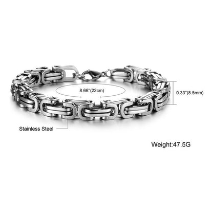 Soku Pulsera  Hombre De Acero Titanio Brazalete