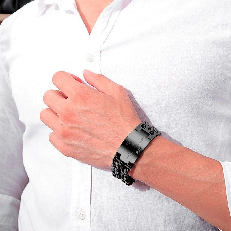 Pulsera Esclava  Personalizable Acero Inoxidable Al Titanio