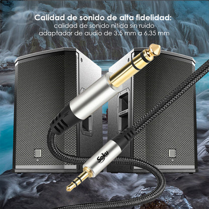 Soku Cable Amplificador Estéreo Trs 3.5 Mm A 6.35 Multimedia