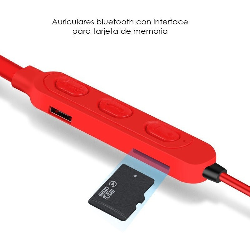 Audifonos Auriculares Sport Bluetooth V.5 Interfaz Micro Sd