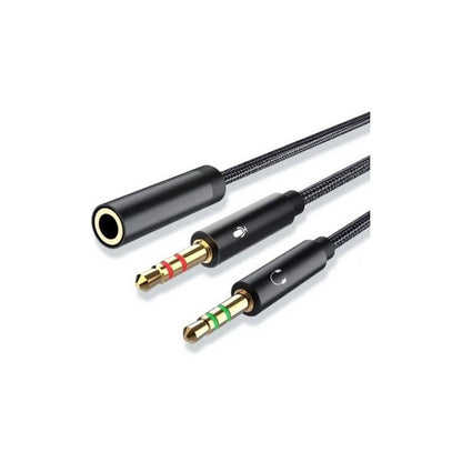 Cable Divisor De Audio 3.5 Mm Para Micrófono Y Audifonos