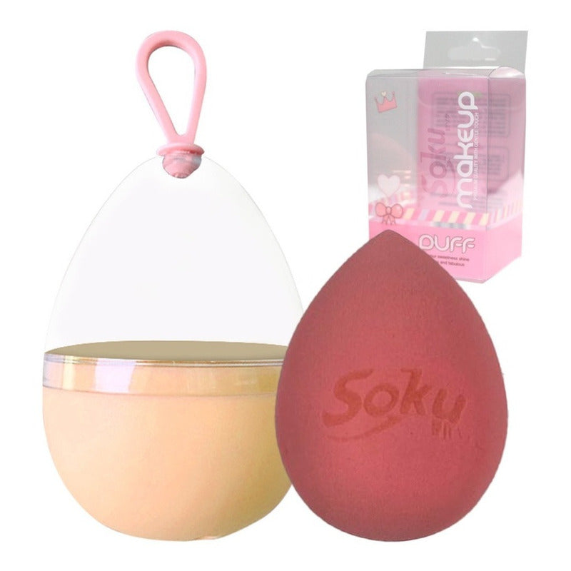 Soku Esponja Maquillaje Humedo Seco Foam Estuche Viaje
