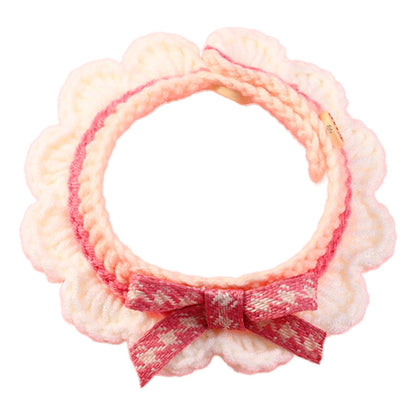 Soku Collar Bordado De Lana Moño Para Gato Super Kawaii