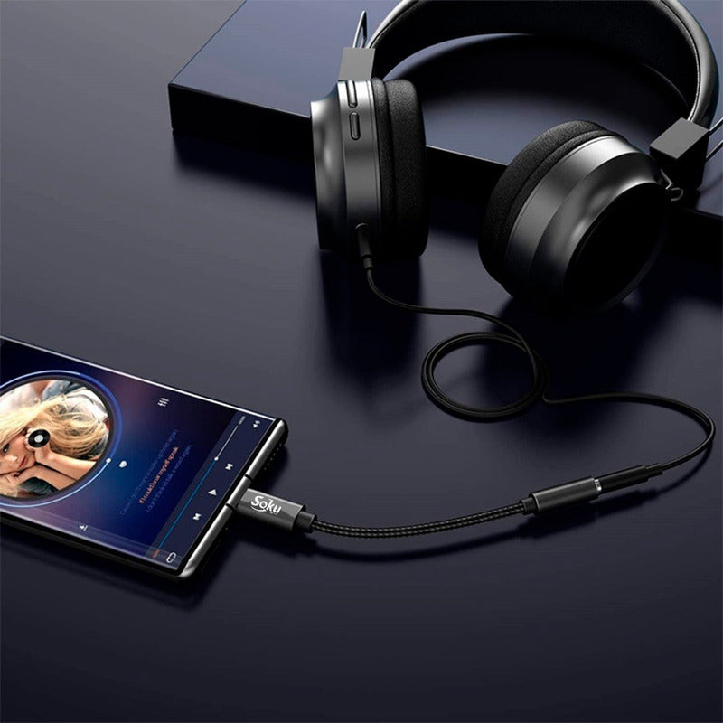 Cable Adapatador Audifonos Tipo C A Auxiliar Chip Hifi Pro