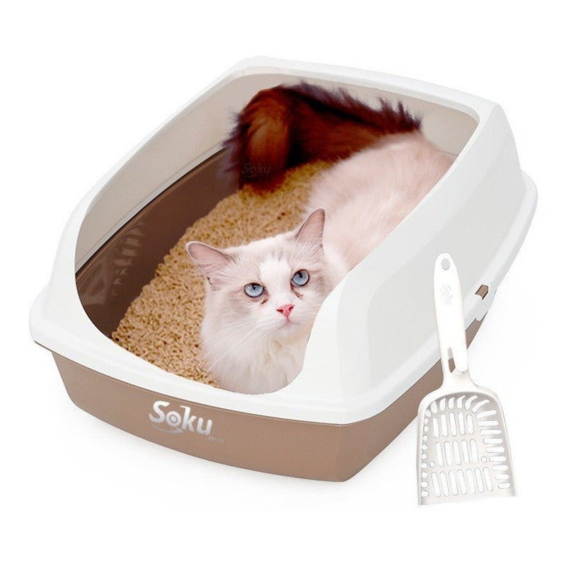 Arenero Gato Extension Anti Derrame Pala Caja Extra Grande