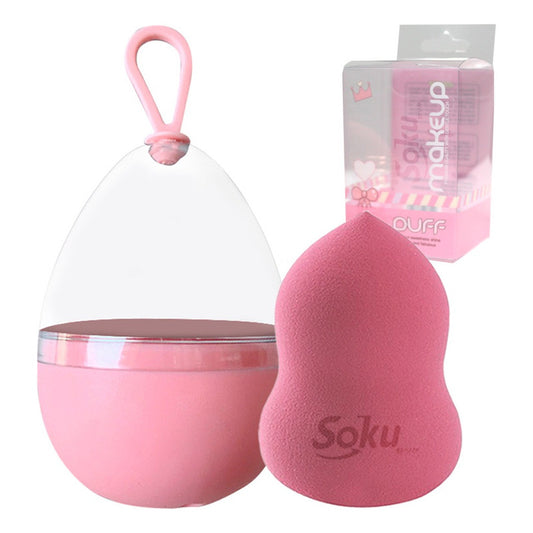 Soku Esponja Maquillaje Humedo Seco Foam Estuche Viaje