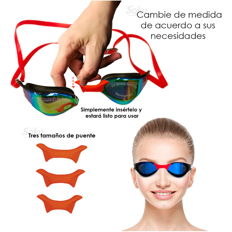 Kit Natación Profesional Gafas Polarizado Gorra Mujer Hombre