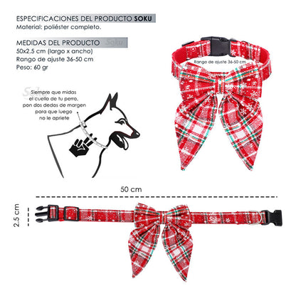Soku Perro Pañoleta Moño Regalo Fiestas Hipoalergénico