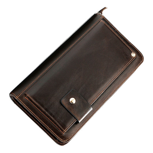 Soku Cartera Porta Celular Larga Vaquero Moda Piel Genuina