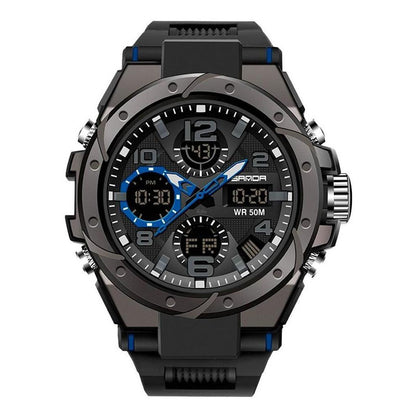 Reloj Dual Digital Led Militar Uso Rudo Contra Agua 5 Bar Sd