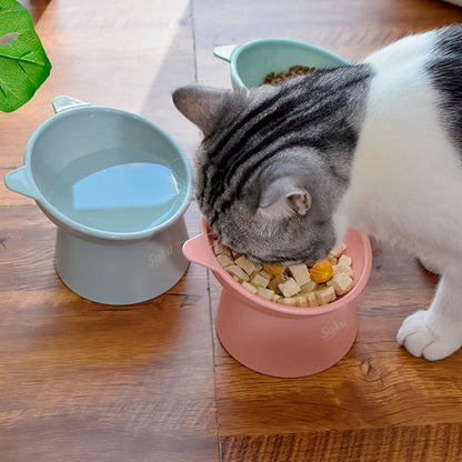 Soku Tazon Plato Para Gatos Perros Mascotas Kawaii Elevado