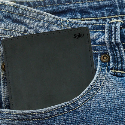 Cartera Billetera Antirrobo Microfibra Piel Premium Genuina