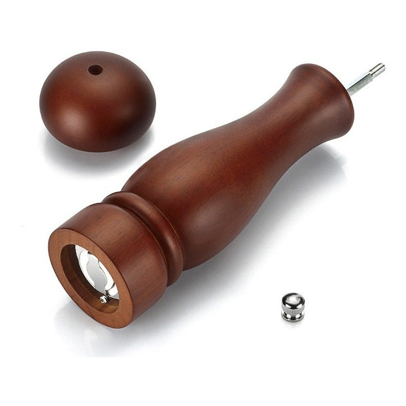 Molino Madera Pimienta Sal Ergonomico Extra Firme 8in