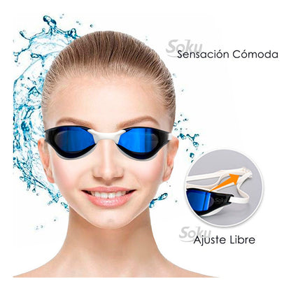 Kit Natación Profesional Gafas Polarizado Gorra Mujer Hombre