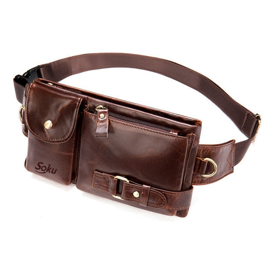 Soku Riñonera Premium Cangurera Cruzada Piel Genuina