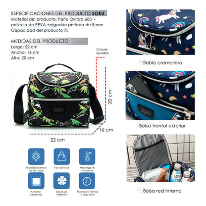 Soku Lonchera Infantil Triple Protección Extra Durable