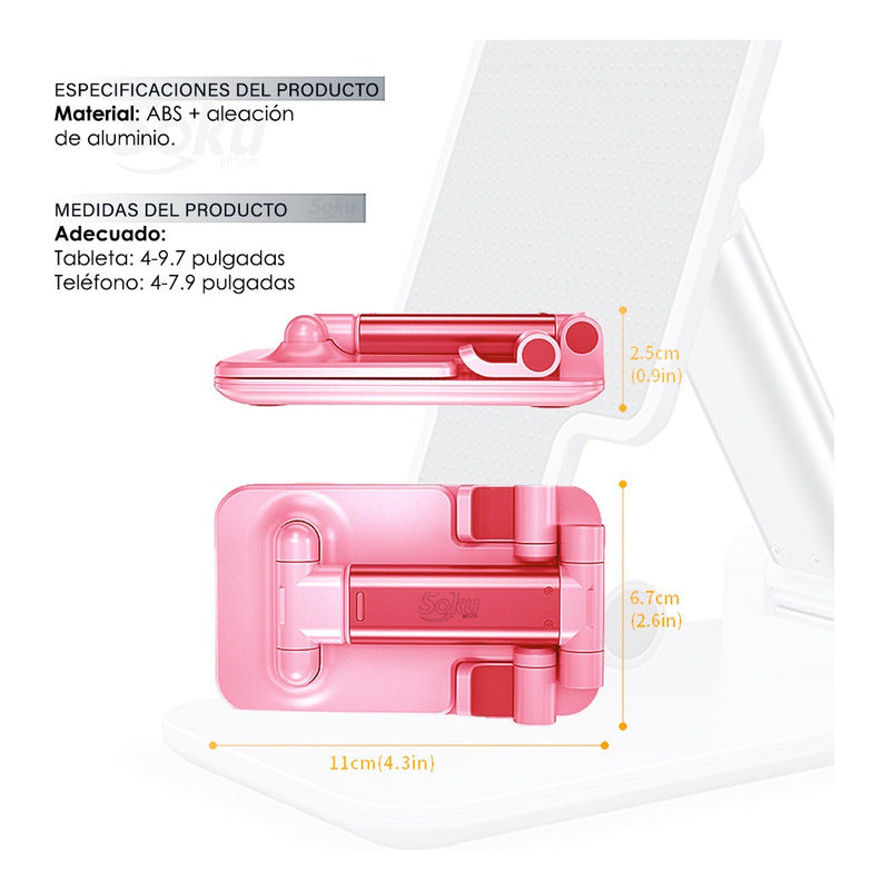 Soporte Aluminio Ajustable Porta Celular Tablet Consola