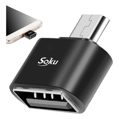 Soku Lector Otg Micro Usb V8 A Usb 2.0 Adaptador Cel