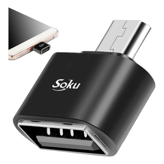 Soku Lector Otg Micro Usb V8 A Usb 2.0 Adaptador Cel