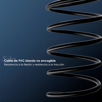 Soku Cable Estandard Jack 3.5mm Macho A 6.35mm Doble Macho