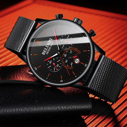 Reloj Hombre Acero Inoxidable Cronógrafo Real Fluorecente Bs