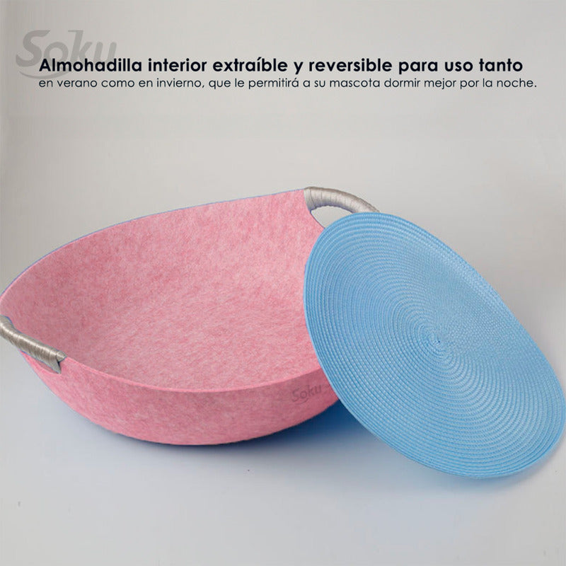 Soku Cama Gato Mascota Cesto Tapete Verano Invierno Calidad