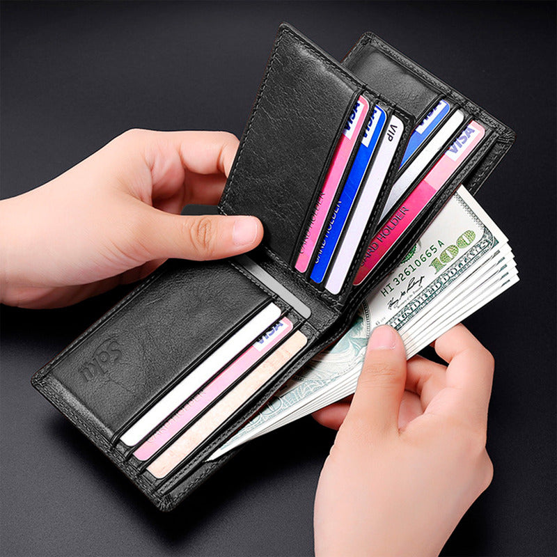 Soku Cartera Ejecutiva Antirrobo Rfi Piel Genuina Premium