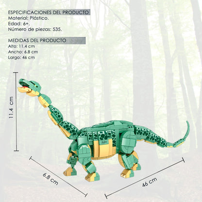 Soku Brontosaurio Articulado Niños Bloques Dino Coleccion