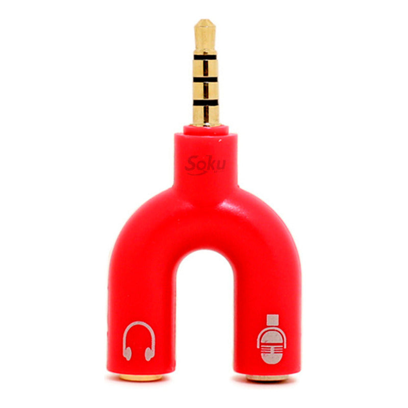 Mini Adaptador Divisor Audio Microfono Bocinas Calidad Rd