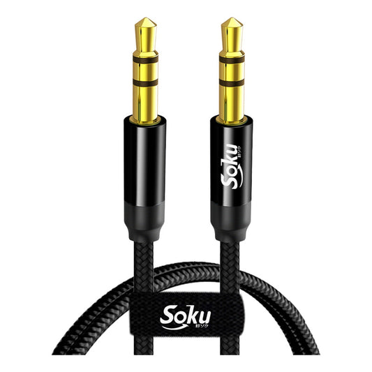 Cable Auxiliar Audio Jack 3.5mm A 3.5mm Macho Macho Rudo 24k