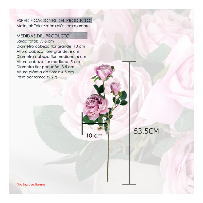 Soku Ramo Rosas Flores Boda Decoración Bouquet Extra Grande