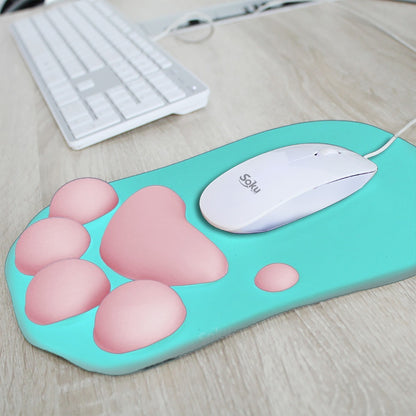 Tapete Raton Huella 3d Gato Antideslizante Gel Ortopedico