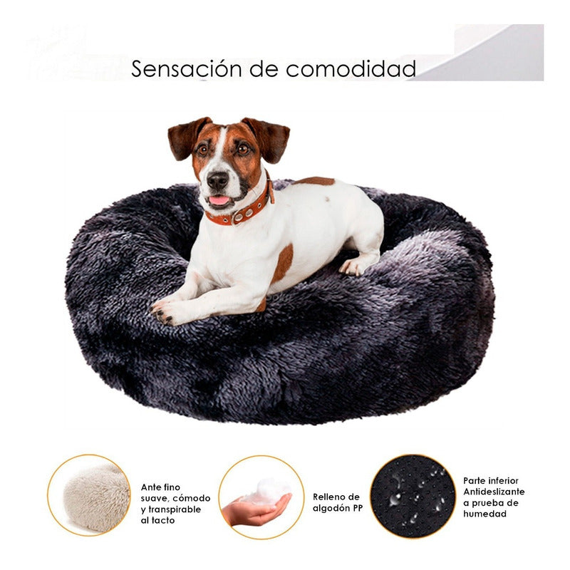 Cama Nido Gato Perro Anti Estres Extra Suave Mascota Mediana