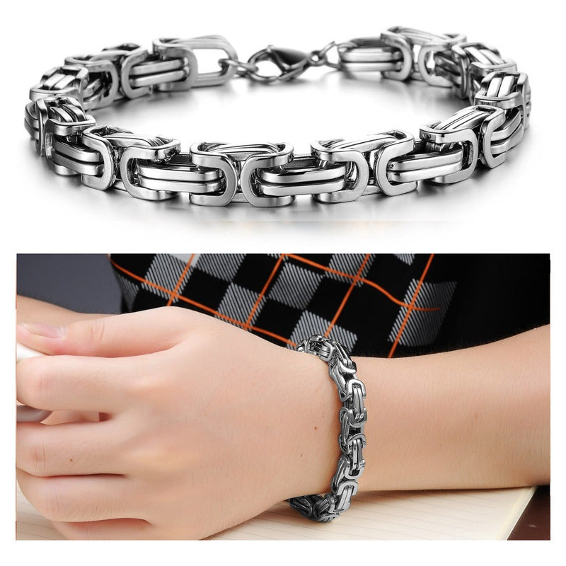 Soku Pulsera  Hombre De Acero Titanio Brazalete